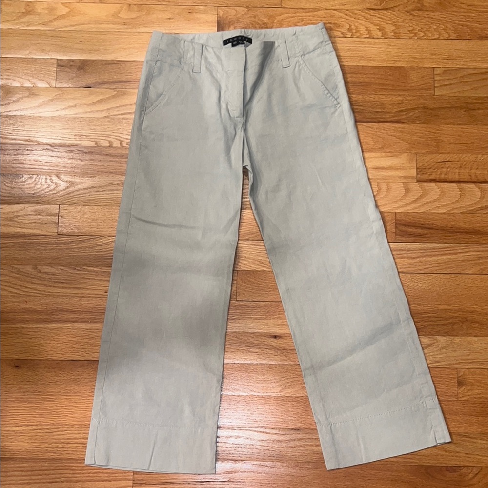 Theory Women’s Cropped Linen Trousers
